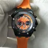 3 kolorowe fabryka Maker Classic Series zegarek 42 mm kwarc chronograf stal nierdzewna męskie zegarki męskie zegarek guma str240p