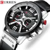 Curren Mens Watches Top Brand Luxury Leather Sports Watch Men Fashion Chronograph Quartz Man Clock Waterproof Relogio Masculino223b