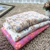 Dog Apparel Soft Coral Fleece Bed Blanket Foot Print Warm Pet Quilt Sleeping Cover Mat For Small Medium Dogs Cat Supplies Winter