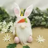 Conejo sin rostro de Pascua, recuerdo de fiesta, 21X11CM, tarro de caramelo, conejo creativo, soporte de almacenamiento de dulces, regalo de huevo para niños, venta al por mayor