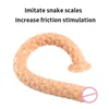 Kosmetyki gagu wielki węża Skala Tekstura realistyczna penis 50 cm Długość analna dildo z ssącą kubek seksowne zabawki dla kobiet