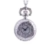 Montres de poche Vintage rondes à Quartz, petite montre classique à échelle romaine pour hommes, femmes et enfants, collier, horloge, Couple, vieux A