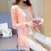 Women's Knits Hollow Out Loose Shawl Sweater Small Coat In Air Conditioning Unlined Upper Garment Is Prevented Bask Long Dress