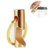 Mini flasköppnare Mässing Whistle Gold Pure Key Pendant Beer Opener Outdoor High Pitched Life Saving Tool LK422