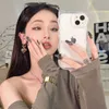 Japan Cases Cute 3D Cat Ear Wavy Edge Silicone Telefonfodral för iPhone 14 13 Pro Max 12 11 X XS XR 7 8 Plus Transparent skyddsskydd