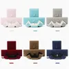 Double Open Jewelry Box Small Portable Travel Jewelry Organizer Vintage Velvet Ring Bracelet Necklace Earrings Packaging Boxes