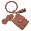 Fashion Frosted Wrist Key Chain Party Favor Leather Mouth Red Envelope Pu Card Bag Certificate Bag Bracelet Ring Wholesale