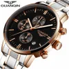 Relogio Masculino Guanqin Mens Watches Top Brand Luxury rostfritt stål kvartsvakt Män Sport Chronograph Luminous Wrist Watch277n