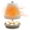 Masa lambaları Çay Işık Fırın Büyük 6 Çift Duvarlı Şömine Alternatif Isıtma Ateş Çakası Deniz Feneri Mum Sıcak