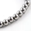 Länkarmband svart riddare ankomst 6mm 316l rostfritt stål pärlor armband kvinnor trendiga hänge för födelsedag blkn0001