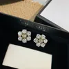 Modedesigner Kristall Strass Ohrringe Ohrstecker Aretes haben Briefmarken Top Messing Material Frauen Hochzeit Schmuck2195