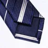 Bow Ties 2022 Brand Fashion High Quality Men 5cm Slim Silver Grey Striped Dot Blue Slips Formell Suit Neck Tie för med presentförpackning