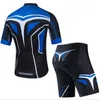 Racing Sets Breathable Anti UV Summer Bike Jersey With Shorts Pro Team Sportswear Short Sleeve Cycling Set Clothes Men's Bicycle Suit