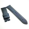 24mm 22mm 120 75mm豪華な高品質のブルーワクシーカーフレザーストラップ用パムパネラI wristwatch219q