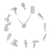 Horloges Murales Creative DIY Barber Tool Motif Horloge Conception Simple Montre Pour La Maison Chambre Salon Dortoir Décorations De Bureau Timing