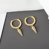 Boucles d'oreilles créoles WTLTC 2022 Style Punk petite goutte pointe breloque pour les femmes gros cerceaux géométriques français suspendus