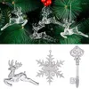 Kerstdecoraties Acryl Tree Hangende ornament Transparante nep Icicle Ornamenten Party Decoratiejaar Kerstcadeaus 2022