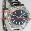 Haute Qualité 41mm 116300 Automatique Machines Montre Datejust II Acier Diamant Lunette Cadran Bleu Montres-Bracelets235h