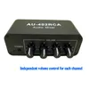4-in-1 audio signal mixer panel multi-channel stereo RCA DC 5V-19V