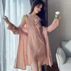 Women's Sleepwear Women's Bathrobe For Women Velvet Robe & Gown Set Luxury Sexy Kimono Femme Bridesmaids Pijamas Autumn Winter