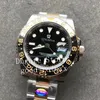 Water Resistant Watches Men's 904L Steel Automatic Cal 3186 N Watch Real Wrapped 18k Gold Never Fade Ceramic Bezel Men Gmt 11238t