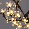 Lampes de table 24 LED Lampe Cherry Blossom Style USB Alimenté Arbre Lumière Noël Fée Bureau Chambre Salon Décoration Lumières