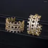 Pendientes de aro HIBRIDE geometría de lujo de moda para Mujeres de Dubai joyería de Boda nupcial pendiente de apertura Pulseras Mujer modo E-1065