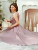 Party Dresses Elegant Evening V-hals ärmlös a-line spets golvlängd klänning 2022 Ever Pretty of Orchid Simple Prom Dress Women