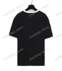 Xinxinbuy Men Designer Tee T Shirt Paris Pasek klatki piersiowej litery Drukuj bawełna krótkiego rękawu biała czarna morela xs-2xl