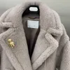 High version womens woolen coat Winter warm jackets max designer jacket women wool trench coats Fashion short windbreaker 0088