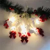 Weihnachtsdekorationen 10LED Frohe Lichter Schneemann Baum Girlande String Lampe für Zuhause Ferien Fairy Light Weihnachten Ornament