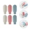 Bottiglie di stoccaggio 6Pcs Silicone Travel Portable Shampoo Lotion Squeeze For