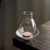 Candle Holders Glass Wedding Clear Tealight Holder For Centerpieces Nordic Home Decor Oil Lamp Shaped