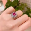 Colares de pendentes 2022 rubi rubi briol de pedra de alto carbono anel de anel de qualidade jóias conjuntos de casamentos gotas de presente por atacado