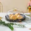 Plates 1 Set 11 Inch Ceramic Dessert Plate Single Layer Afternoon Tea Snack Dustproof Display Cake Tray Used For Wedding