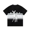 Fashion Brand Luxury Mens T Shirt Deer Letter Print Round Neck Short Sleeve Summer Loose T-Shirt Top Black White