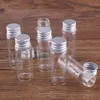 Glass Bottle with Aluminium Lids Small Mini Glasses Jars Mini Vials Metal Caps Top Sample Message Bottles