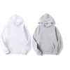 Lokalt lager v￤rme￶verf￶ring sublimering vita gr￥ hoodies l￥ng￤rmad huva tr￶ja polyester blandade storlekar z11
