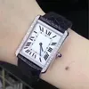 Men Women Stainless steel case white dial watch Quartz watches Leather strap Diamonds Bezel 0822762301H