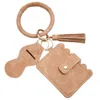 Fashion Frosted Wrist Key Chain Party Favor Leather Mouth Red Envelope Pu Card Bag Certificate Bag Bracelet Ring Wholesale