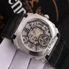 Ny 42mm Octo Finissimo Tourbillon 102946 St￥lfodral Skeleton Dial Mekanisk automatisk herrklocka Sportl￤der 3 Styles Watches236q