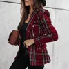 Kadın Takım Elbiseleri Kruvaze Bayan Blazer Uzun Kollu Yünlü Modern Tasarım Kışlık Mont Randevu İçin
