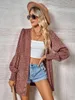 Women's Blouses Women Chic Spring Autumn Holiday Shirt Leopard Print Casual Loose Ins Tops Lantern Sleeve Kimono Open Front Tunic