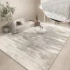 Tapis modernes pour le salon abstrait grand espace tapis moelleux de chambre ￠ coucher d￩cor de chambre de chevet gris gris ￩paissis tapis salon