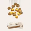 Pendant Lamps Wooden Ball Lights American Vintage LED Nut Dining Room Restaurant Living Cafe Bar Hanging Decor Fixtures