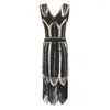 Casual Dresses Plus Size Women's Fashion 1920s Flapper Dress Vintage Great Gatsby Charleston Sequin Tassel 20s Party3137