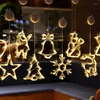 Christmas Decorations LED Holiday Light Decoration Lamp Room Decor Santa Claus Snowman Elk Year String Lights Accessories