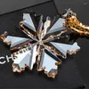 Interior Decorations Snowflake Crystal Car Pendants Mirror Hanging Ornaments Elegant Auto Decoration For Women Lady Accessory In