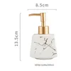 Bath Accessory Set 3 PCs Light Luxury Ceramic Hand Sanitizer Shower Gel Shampoo Storage Bottle Lotion Press Bathroom Decoration