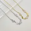 Luxury Design Heart Pendant Necklace 18K Gold Stainless Steel Necklace for Women Gift